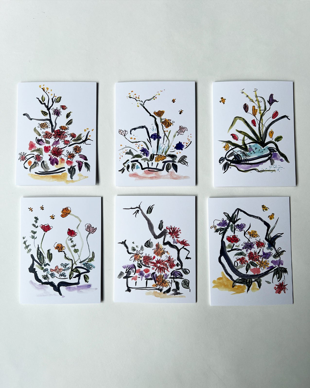 Park Deli Floral Nouveau Greeting Card Set