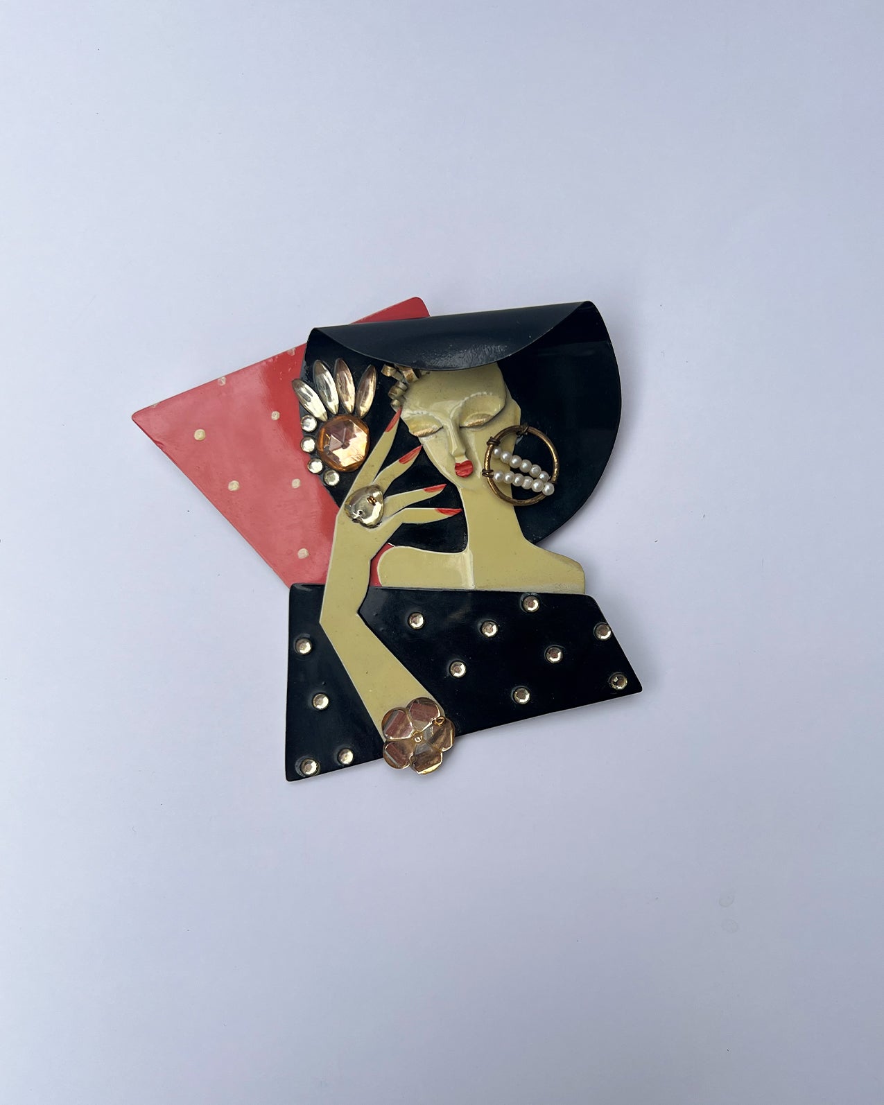 1970s Art Deco Pin Wallhanger