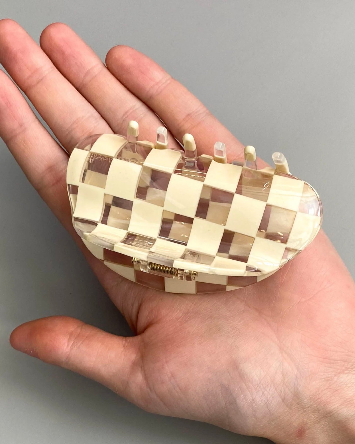 Chunks Checkered Claw Hair Clip
