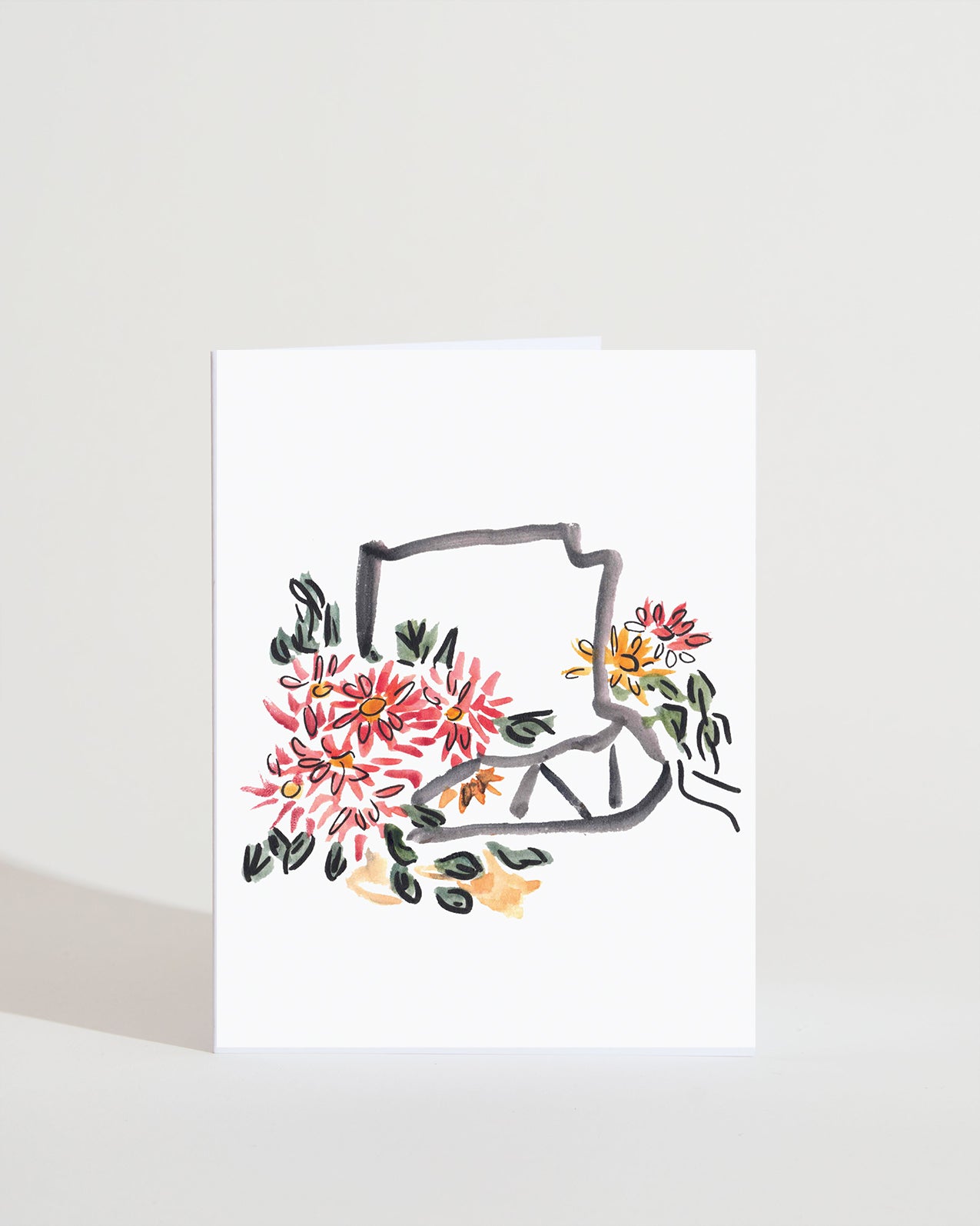 Flower Basket Sympathy Greeting card