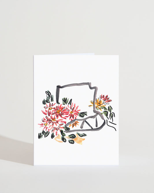 Flower Basket Sympathy Greeting card