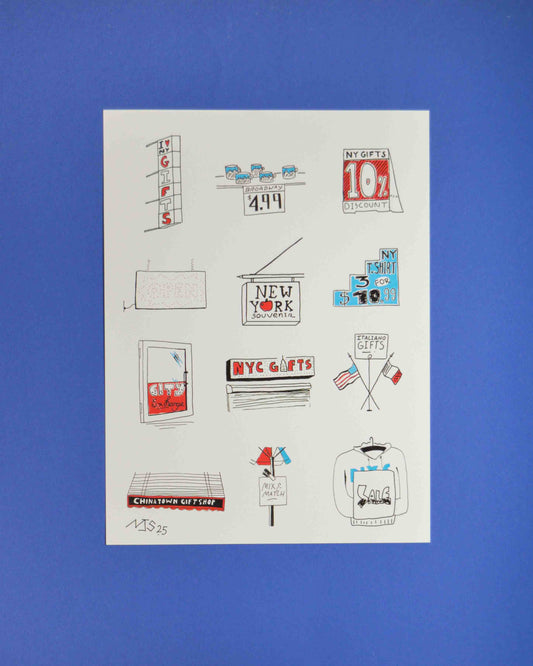 NYC Gift Shop Print, Michael J. Sclafani